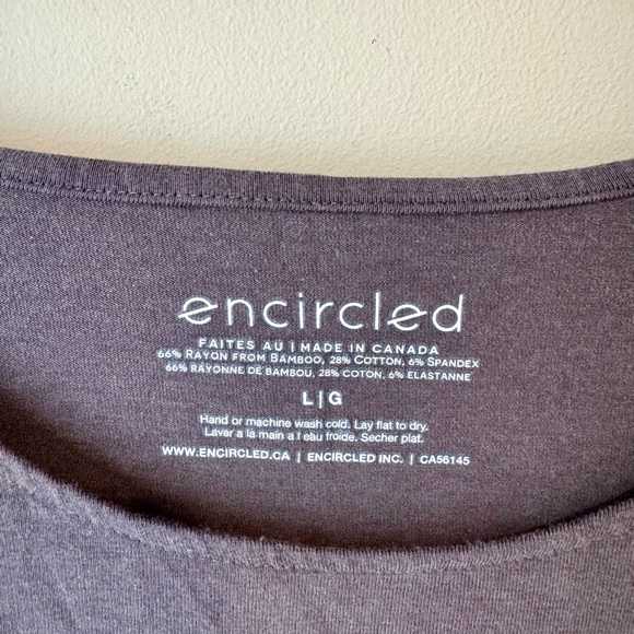 Encircled Grey Long Sleeve Scoop Neck Shirt - Picture 2 of 3